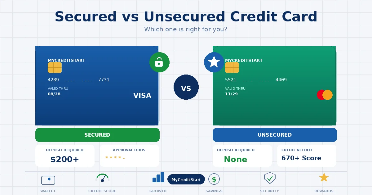 Secured vs Unsecured Credit Card: Which One Should You Get First? Secured vs Unsecured Credit Card: Which One Should You Get First?